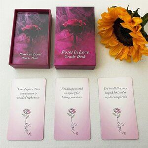 Oracle Cards Deck Love Roses 54-Card Divination Set